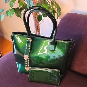Kelly Green Purse and Wallet